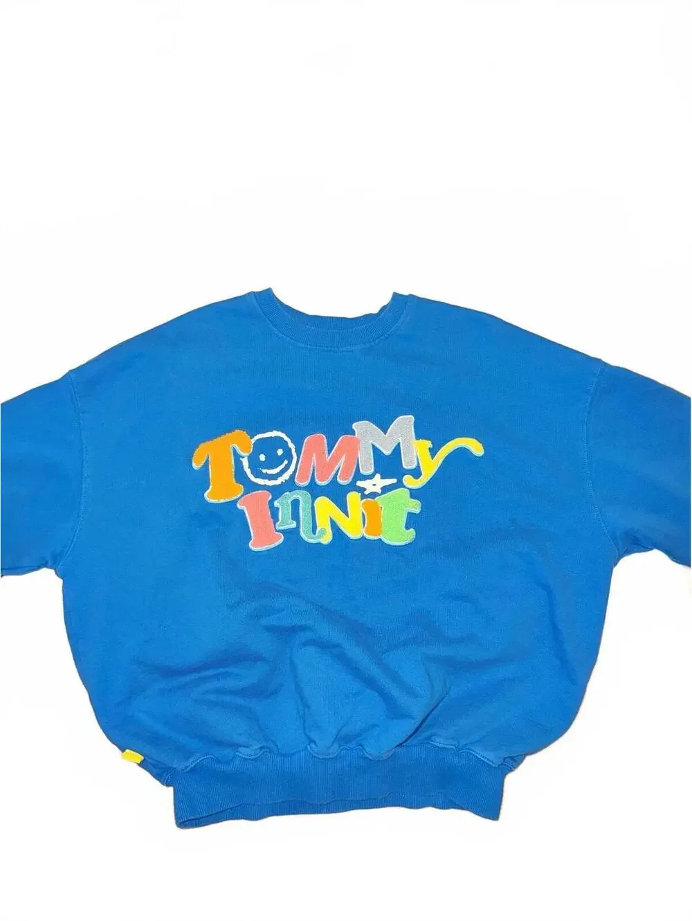 Tommy Innit Colorful Puff Print Crewneck Sweatshirt Blue Size S